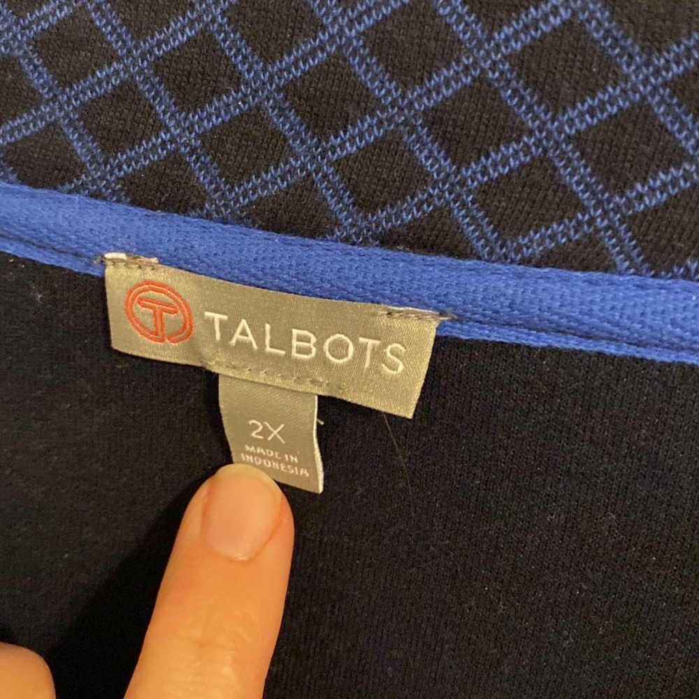 Talbots Navy Zip Up - Picture 3 of 8